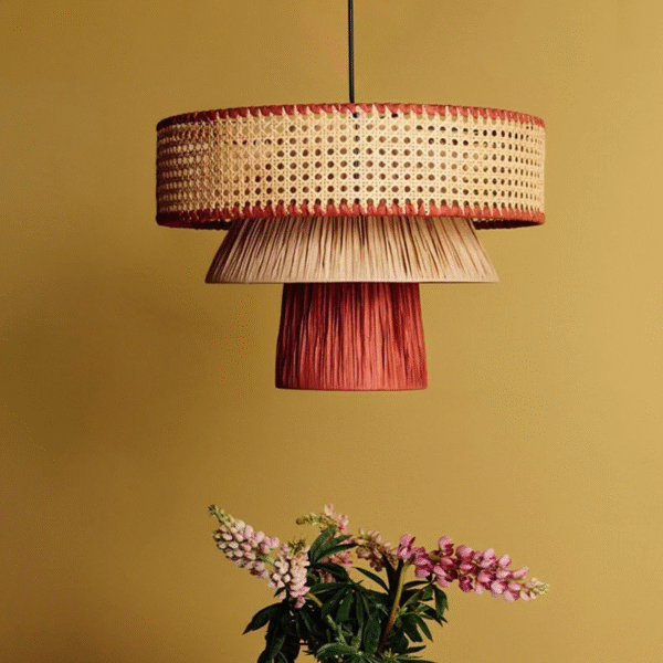 Canéra Tiered Rattan Pendant