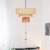 Canéra Tiered Rattan Pendant