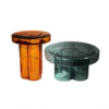 glass coffee table and glass end table