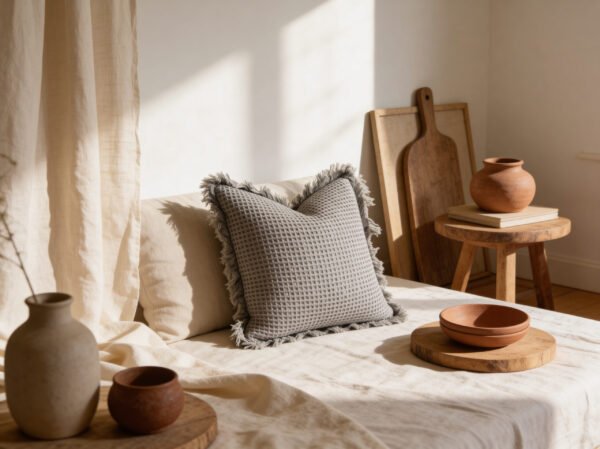 Organic Cotton Waffle Cushion Cover | Mama & Tochter