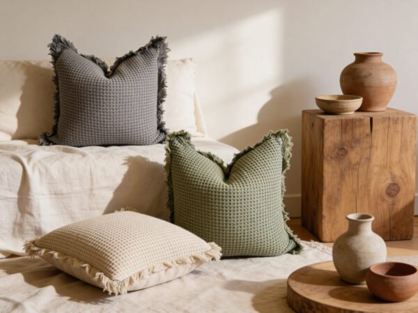 Organic Cotton Waffle Cushion Cover | Mama & Tochter