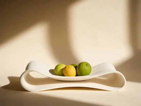 Sculptural Ceramic Bowl – Soft White